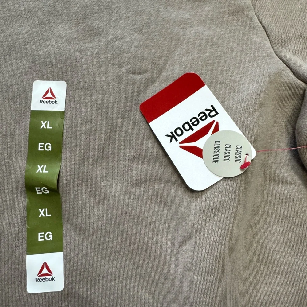 Reebok men’s fleece crewneck driftwood